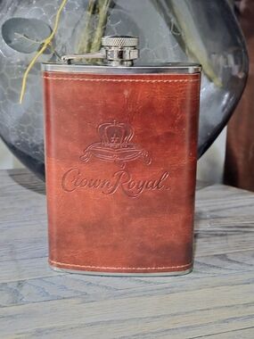 Crown Royal Leather-Covered Flask